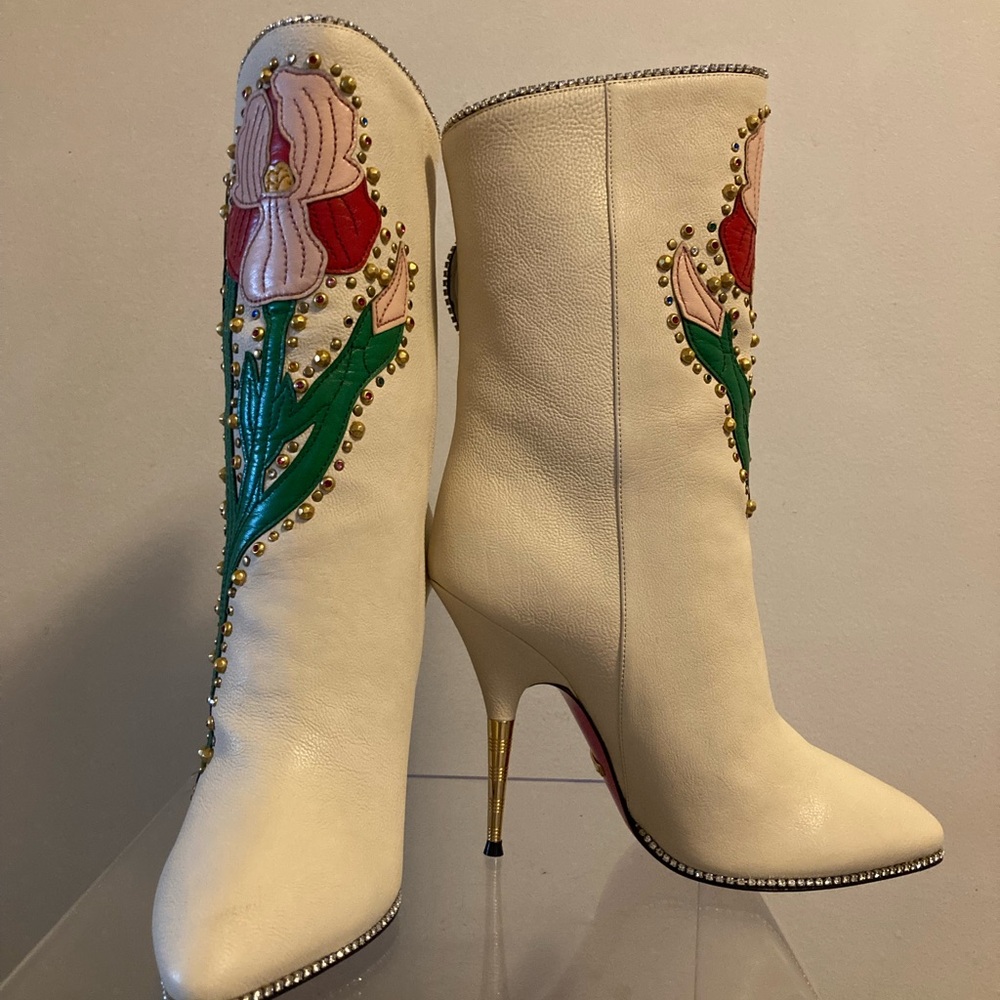 Gucci Fosca Floral Boots - Picture 7 of 16